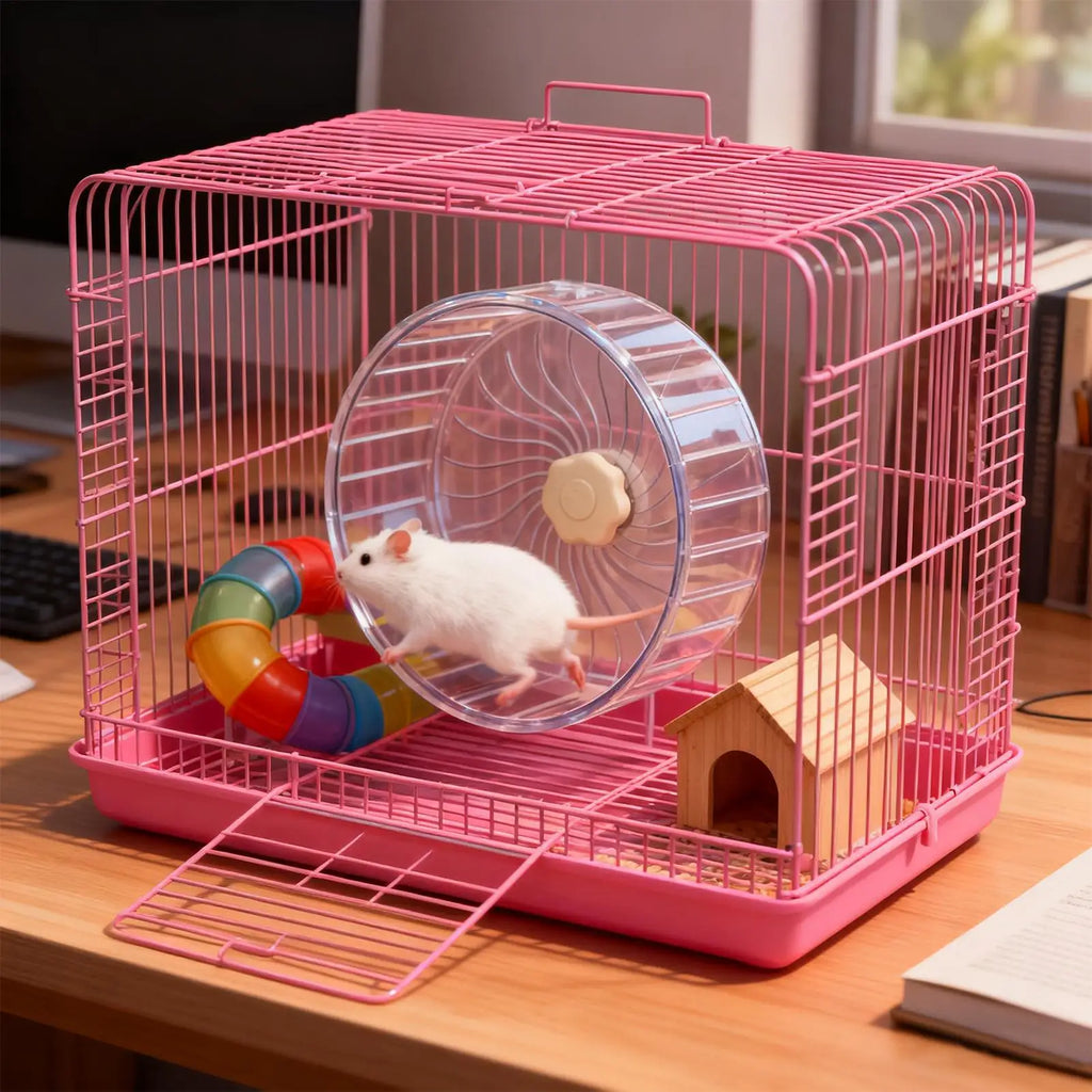 Hamster Running Sport Transparent Widened Running Wheel Support Toy Small Pet Roller Bearing Silent Running Wheel