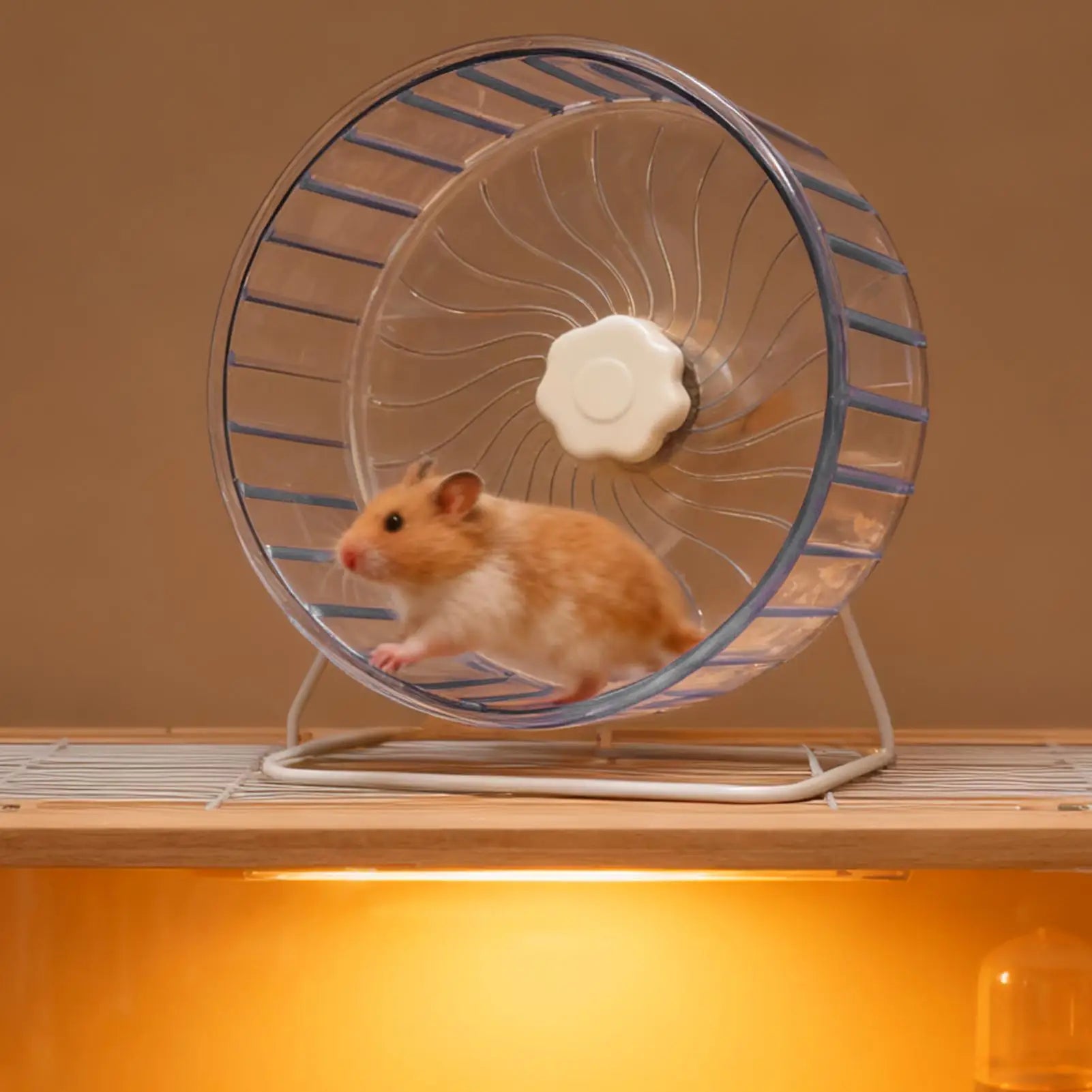 Hamster Running Sport Transparent Widened Running Wheel Support Toy Small Pet Roller Bearing Silent Running Wheel
