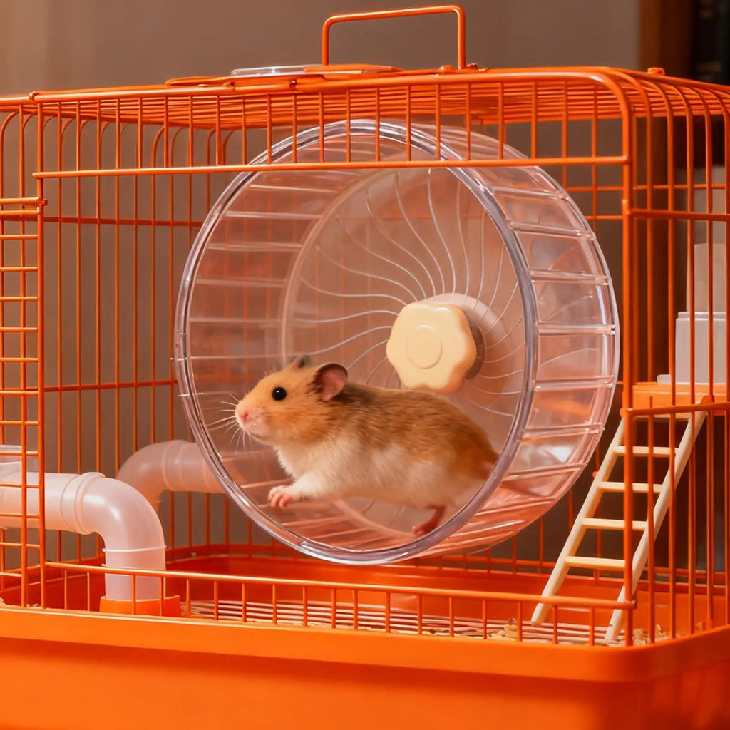 Hamster Running Sport Transparent Widened Running Wheel Support Toy Small Pet Roller Bearing Silent Running Wheel