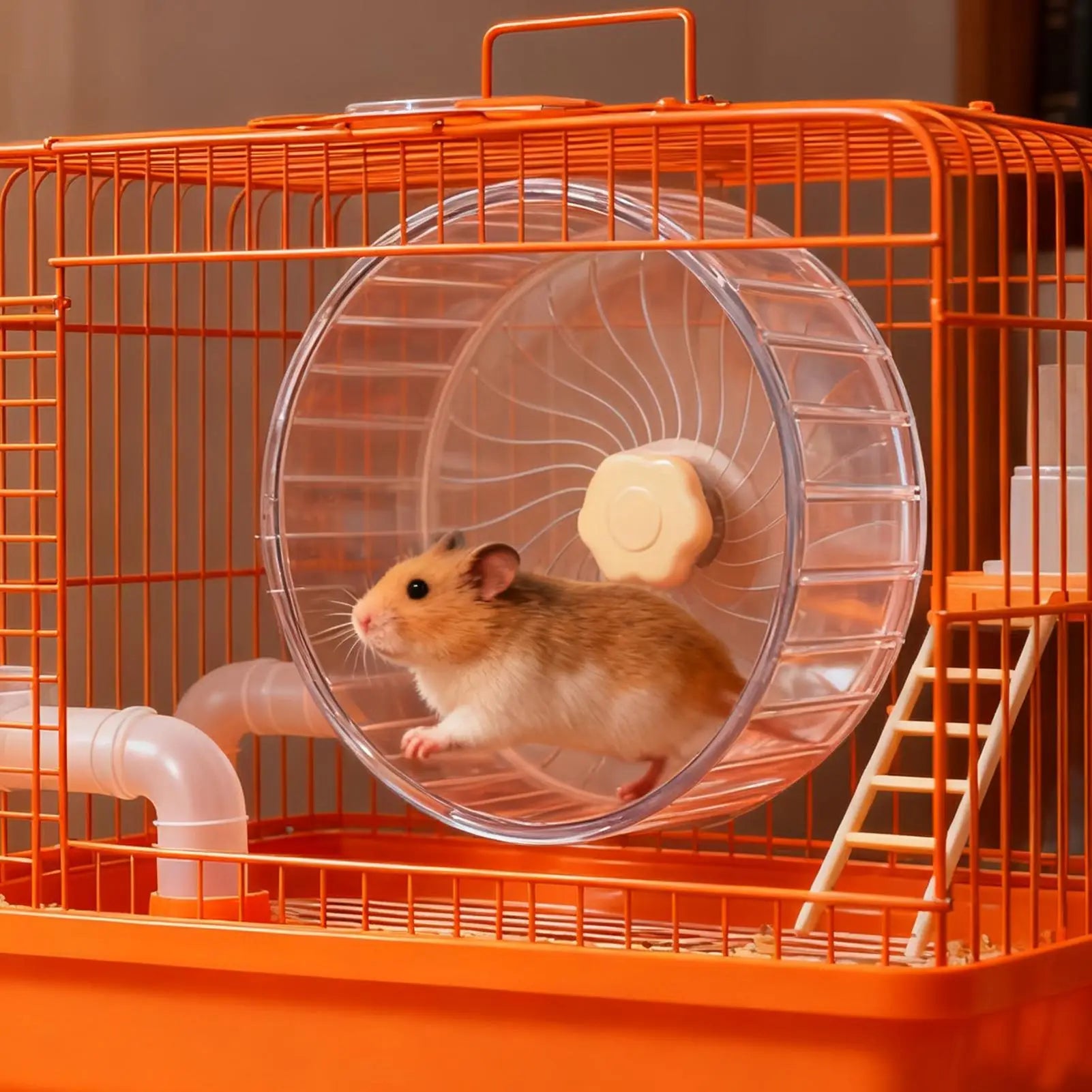 Hamster Running Sport Transparent Widened Running Wheel Support Toy Small Pet Roller Bearing Silent Running Wheel