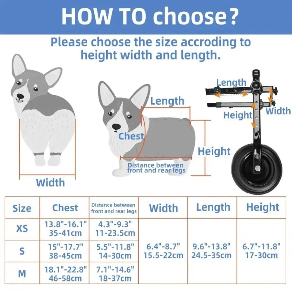 Adjustable Pet Walk Booster Walking Wheels Durable Pet Hind Legs Bracket Blue Pet Walk Tool Cat Recovery Aid Car Disability Dog